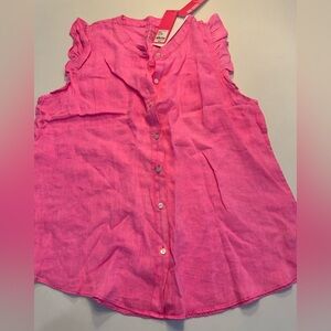 Lilly Pulitzer Pink Ruffled Sleeveless Top